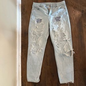 American Eagle Jeans Womens Size 8 Distressed Denim